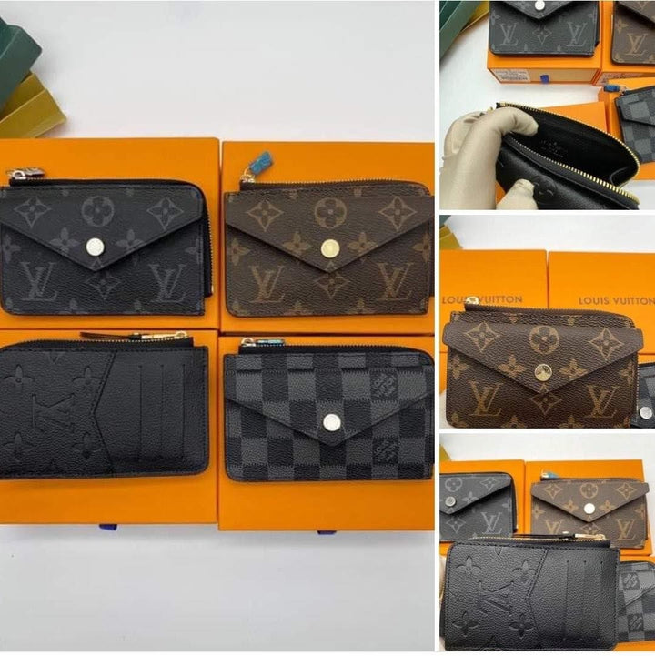 One button zip wallet coin pouch