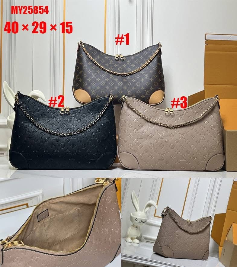 Vee embossed Shoulder strap with extra gold chain