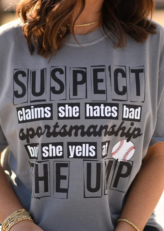 Suspect Claims She Hates Bad Sportmanship But Yells at the Ump Tee or Pullover