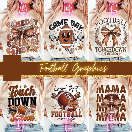 Football Graphics collage ADULT TEE OR PULLOVER