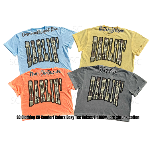 BOXY FIT Comfort Colors Camo Darlin'