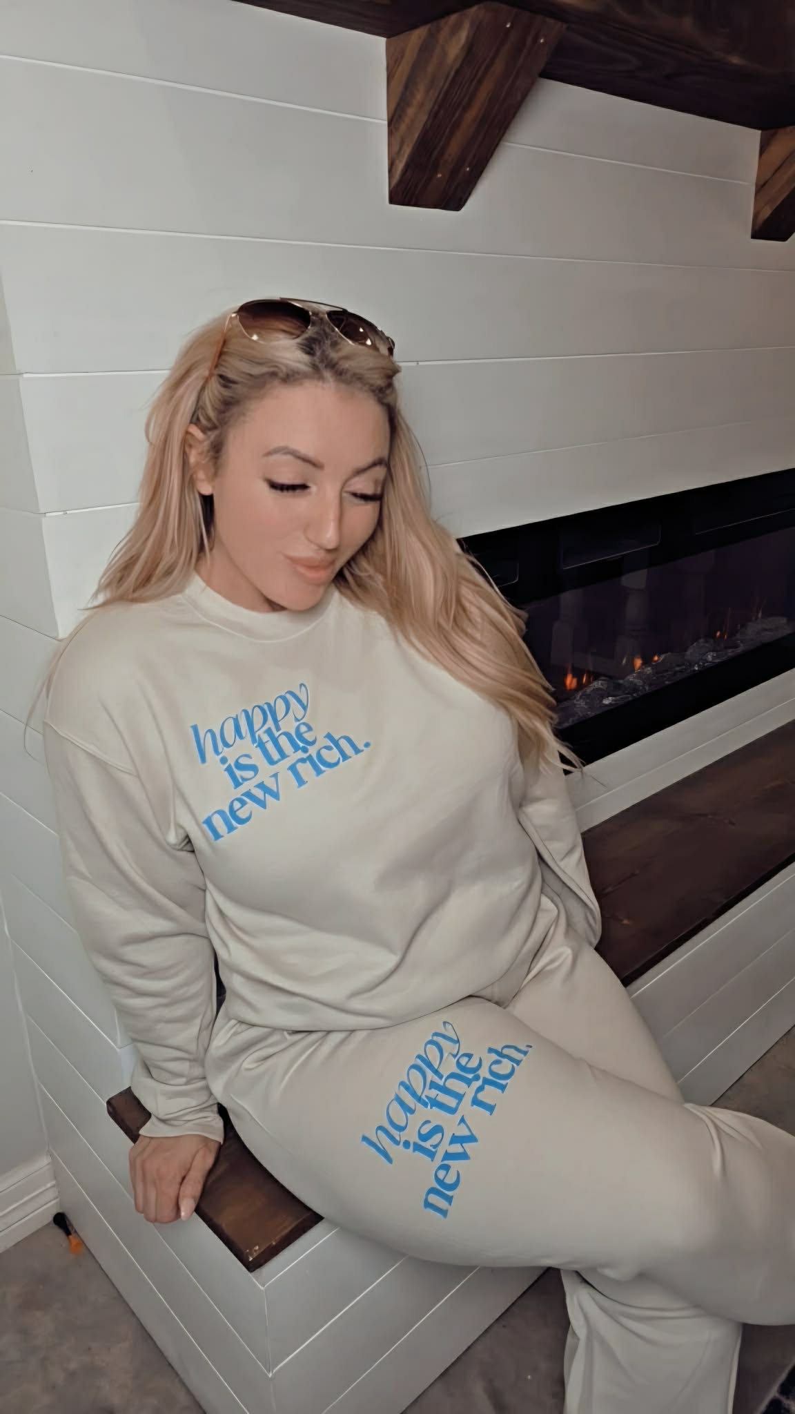 Happy is the New Rich Lifestyle Jogger Set