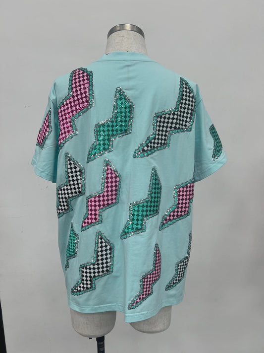 Thunder Struck Sequin Top by SC [[custom]] IN STOCK