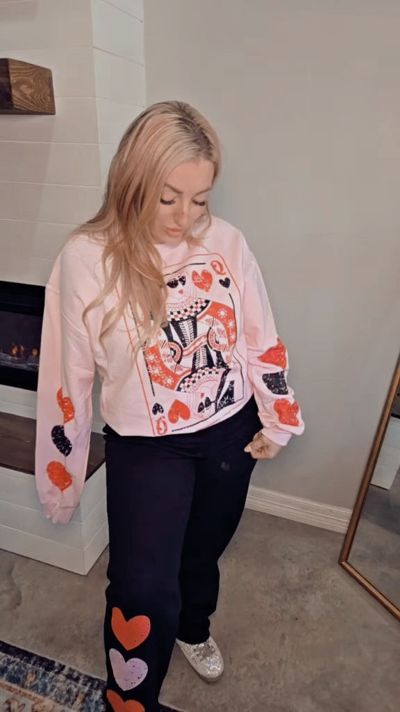 Queen Of Hearts Pant Set