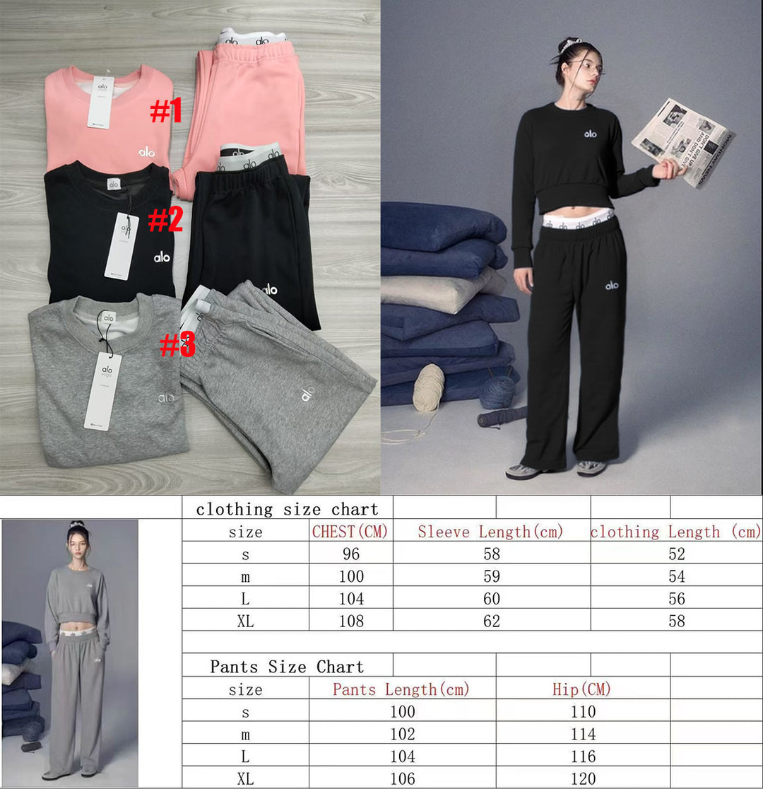 A lo straight leg pant & pullover set